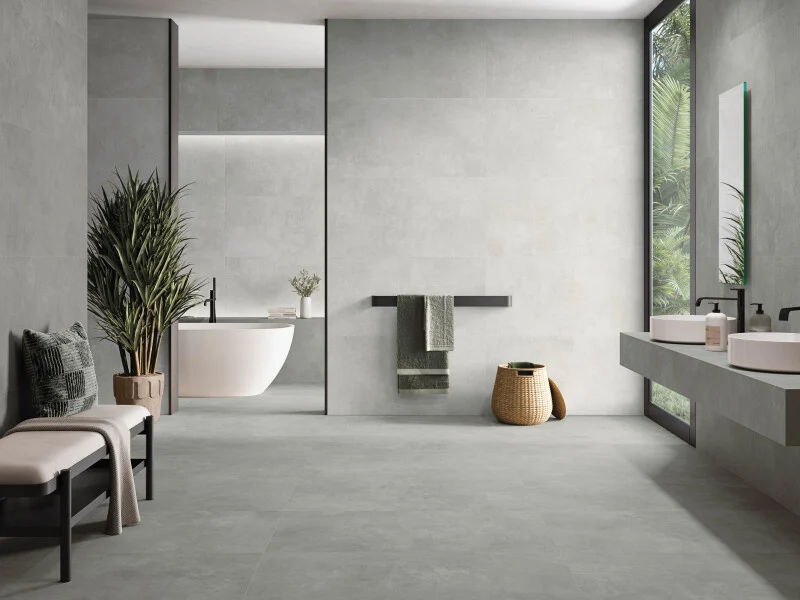 Vloeren Venlo - huismerk tegels indeed grey 60x60-rett